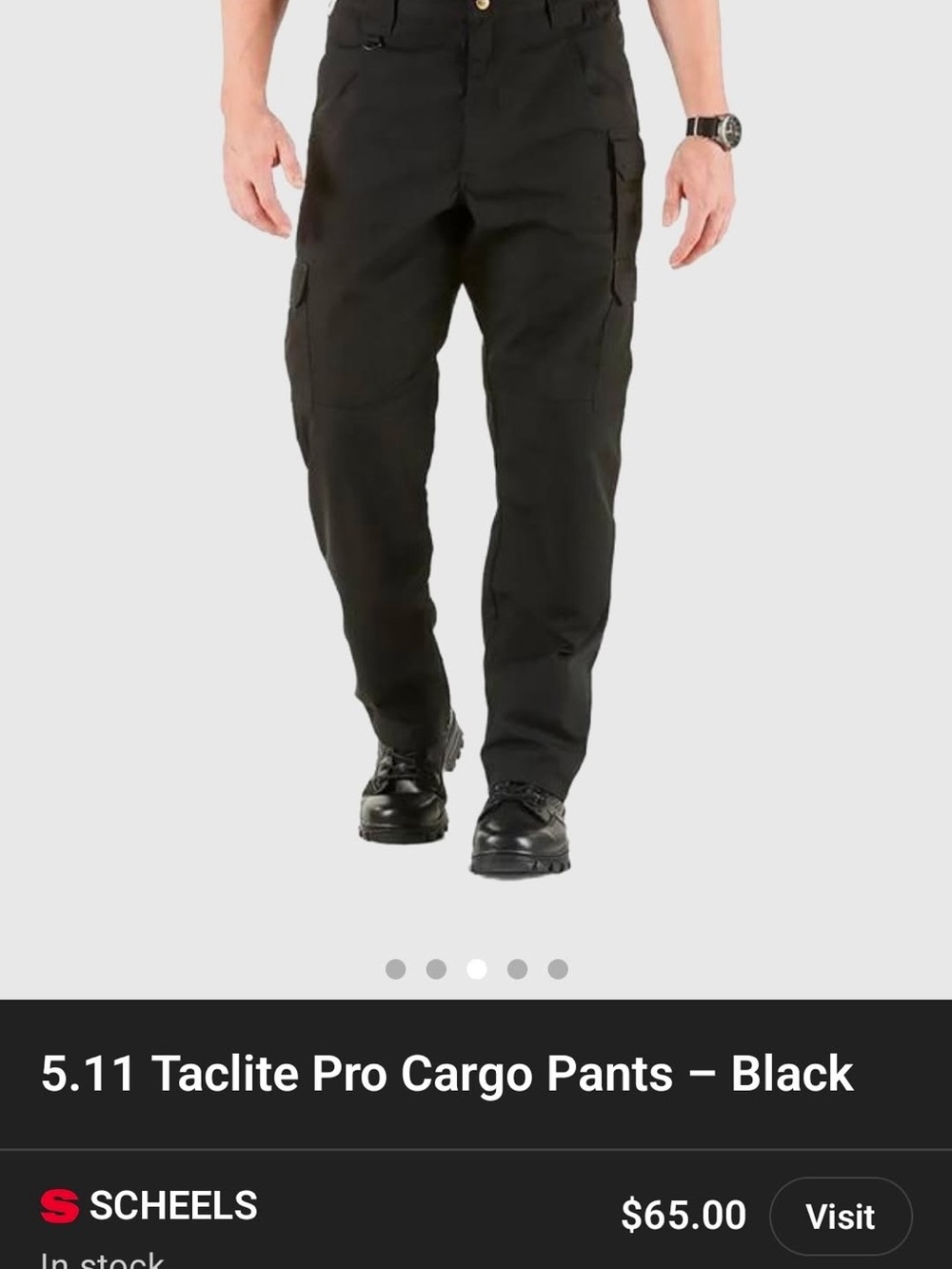 5.11 Tactical Black Cargo Pants – Taclite Pro Style